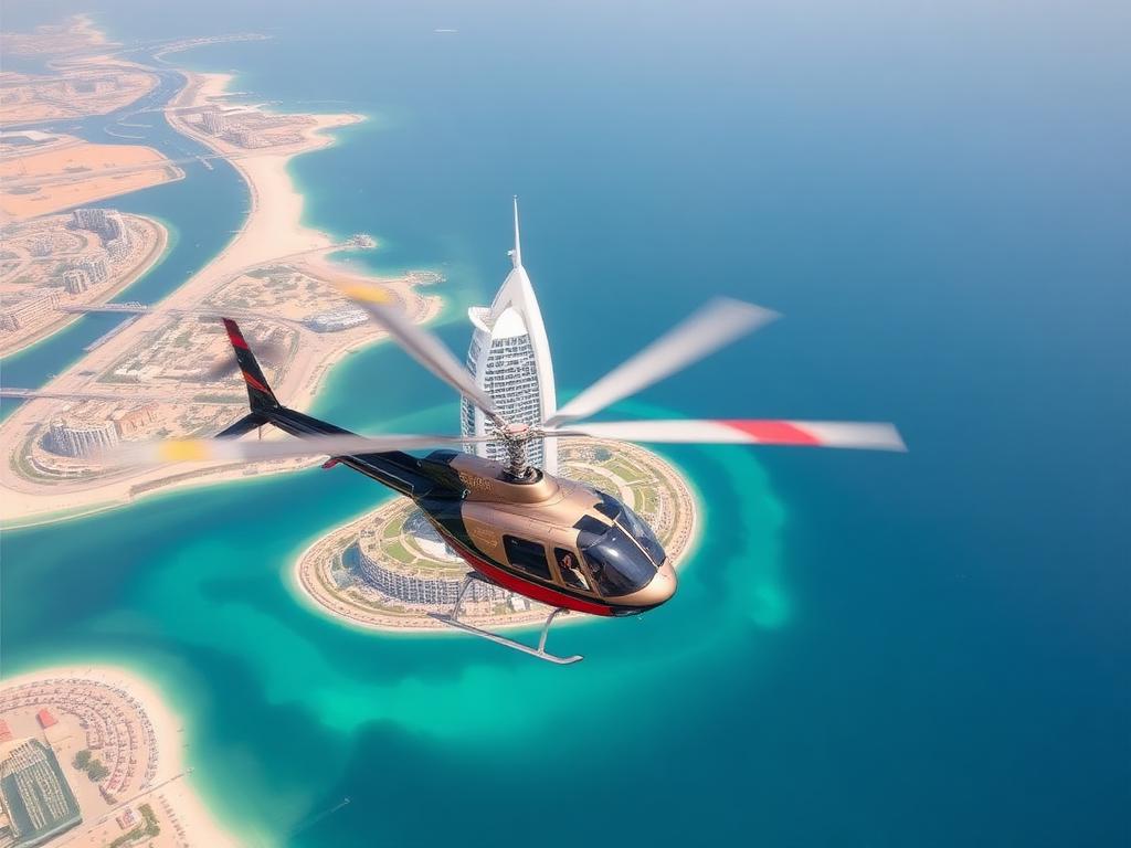 Helikopter und Aussicht